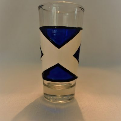 All African Hand Crafted Glassware - Shooter - Scottish Flag