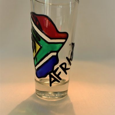 All African Hand Crafted Glassware - Shooter - South African Flag